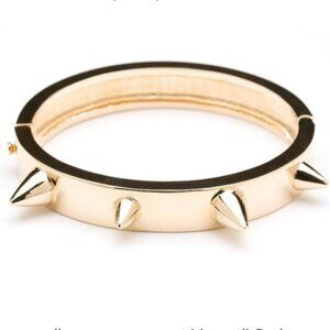 CC Skye Gold Mercy Spike Bracelet 18K Gold Plated Bangle Size 6.75